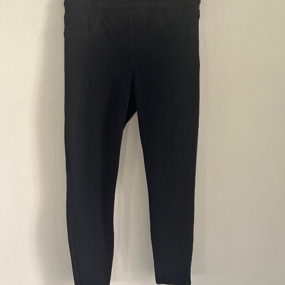 Spanx Women's Black Jean Ankle Leggings Stretch Shaping SZL Pullon Everyday Wear - Picture 1 of 10